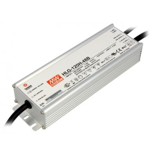 HLG-120H-48B; Power supply: switched-mode; LED; 120W; 48VDC; 2.5A; 90÷305VAC; MEAN WELL