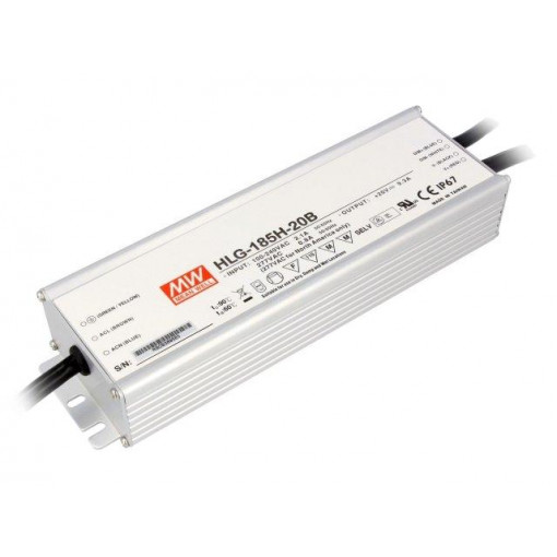 HLG-185H-20B; Power supply: switched-mode; LED; 186W; 20VDC; 9.3A; 90÷305VAC; MEAN WELL