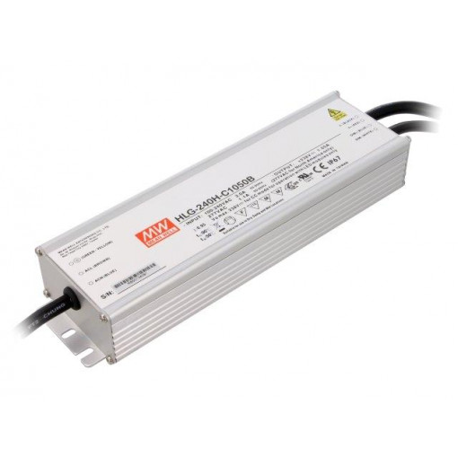 HLG-240H-C1050B; Power supply: switched-mode; LED; 250W; 119÷238VDC; 1050mA; IP67; MEAN WELL