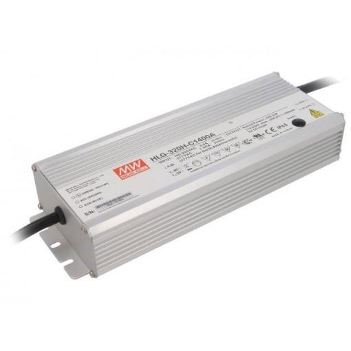 HLG-320H-C1400A; Power supply: switched-mode; LED; 320W; 114÷229VDC; 700÷1400mA; MEAN WELL