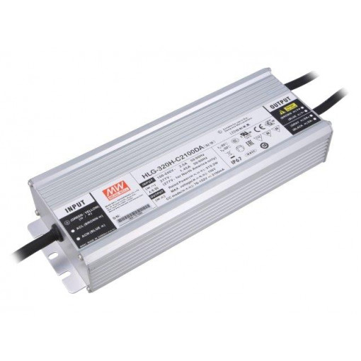 HLG-320H-C2100DA; Power supply: switched-mode; Communication: DALI; LED; 319.2W; MEAN WELL