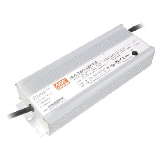 HLG-320H-C2800A; Power supply: switched-mode; LED; 320W; 57÷114VDC; 1400÷2800mA; MEAN WELL