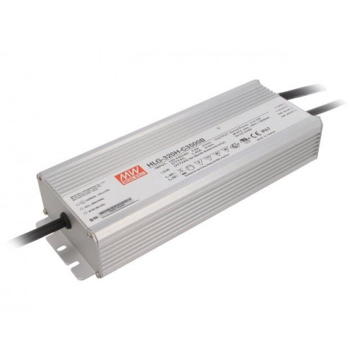 HLG-320H-C3500B; Power supply: switched-mode; LED; 320W; 46÷91VDC; 3500mA; IP67; MEAN WELL