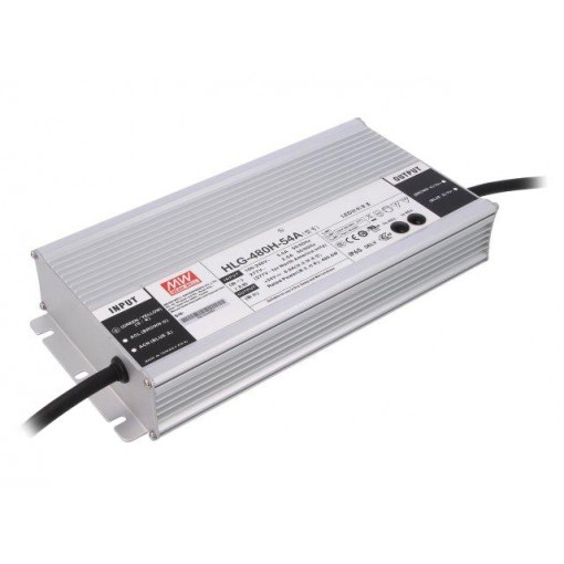 HLG-480H-54A; Power supply: switched-mode; LED; 480W; 54VDC; 45.9÷56.7VDC; IP65; MEAN WELL