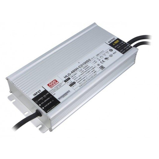 HLG-480H-C2100D2; Power supply: switched-mode; LED; 481W; 114÷229VDC; 2.1A; IP67; MEAN WELL
