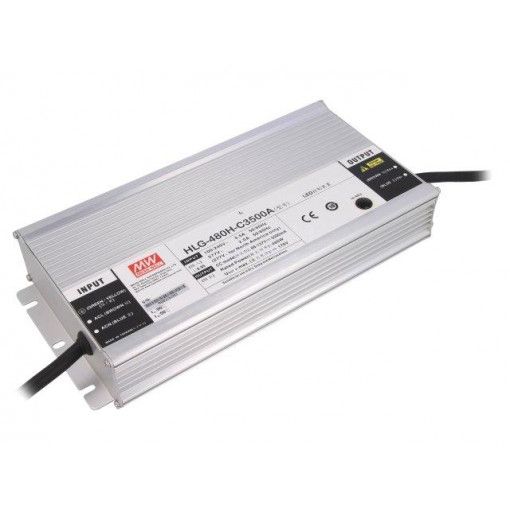 HLG-480H-C3500A; Power supply: switched-mode; LED; 480W; 68÷137VDC; 1750÷3500mA; MEAN WELL