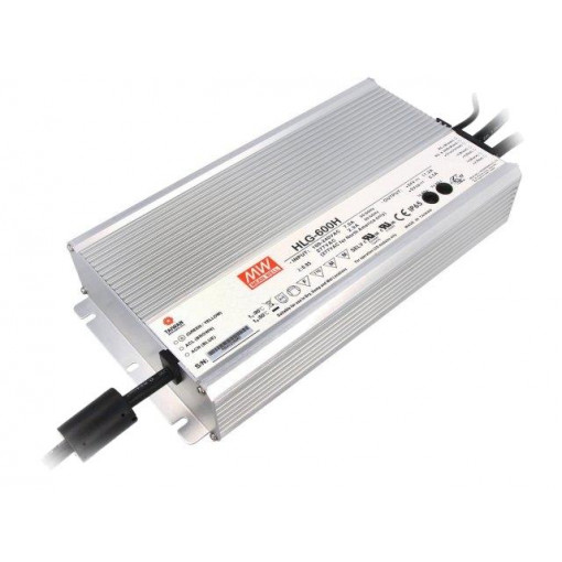 HLG-600H-12A; Power supply: switched-mode; LED; 480W; 12VDC; 10.2÷12.6VDC; IP65; MEAN WELL