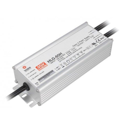 HLG-60H-36B; Power supply: switched-mode; LED; 61.2W; 36VDC; 1.7A; 90÷305VAC; MEAN WELL