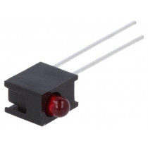 HLMP-1301-E00A1; LED; in housing; red; 3mm; No.of diodes: 1; 10mA; Lens: diffused,red; BROADCOM (AVAGO)