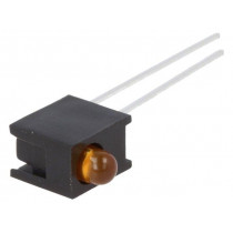 HLMP-1401-D00A1; LED; in housing; yellow; 3mm; No.of diodes: 1; 10mA; 60°; 1.5÷2.4V; BROADCOM (AVAGO)