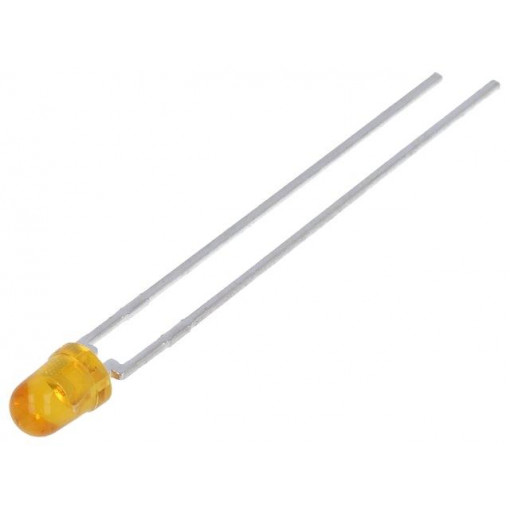 HLMP-1421; LED; 3mm; yellow; 9.2÷15mcd; 45°; Front: convex; BROADCOM (AVAGO) HLMP-1421; LED; 3mm; yellow; 9.2÷15mcd; 45°; Front: convex; BROADCOM (AVAGO)