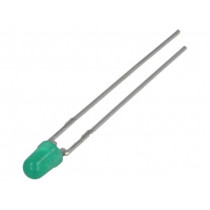 HLMP-1503-C0002; LED; 3mm; green; 2.6mcd; 60°; Front: convex; BROADCOM (AVAGO)