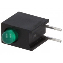HLMP-1503-C00A2; LED; in housing; green; 3mm; No.of diodes: 1; 10mA; 60°; 1.5÷2.7V; BROADCOM (AVAGO)
