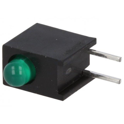 HLMP-1503-C00A2; LED; in housing; green; 3mm; No.of diodes: 1; 10mA; 60°; 1.5÷2.7V; BROADCOM (AVAGO)