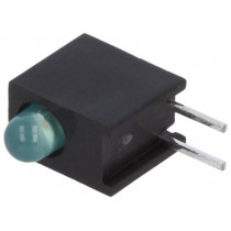 HLMP-1790-A00A2; LED; in housing; green; 3mm; No.of diodes: 1; 2mA; 50°; 1.9÷2.2V; BROADCOM (AVAGO)