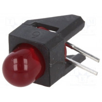 HLMP-3301-D00B2; LED; in housing; red; 5mm; No.of diodes: 1; 10mA; Lens: diffused,red; BROADCOM (AVAGO)