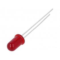 HLMP-3301-F0002; LED; 5mm; red; 6.1mcd; 60°; 10mA; 1.9÷2.4V; Front: convex; BROADCOM (AVAGO)