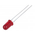 HLMP-3301-F00DD; LED; 5mm; red; 6.1mcd; 60°; 10mA; 1.9÷2.4V; Front: convex; BROADCOM (AVAGO)