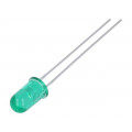HLMP-3519; LED; 5mm; green; 12÷70mcd; 24°; 10mA; 2.1÷2.7V; Front: convex; BROADCOM (AVAGO)
