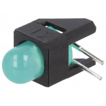 HLMP-4740-A00B2; LED; in housing; green; 5mm; No.of diodes: 1; 2mA; 50°; 1.9÷2.2V; BROADCOM (AVAGO)