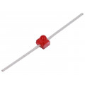 HLMP-6300; LED; 1.65mm; red; axial; 1÷10mcd; 90°; Front: convex; 1.5÷3V; THT; BROADCOM (AVAGO)