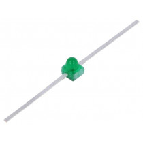 HLMP-6500; LED; 1.65mm; green; axial; 1÷7mcd; 90°; Front: convex; 2.1÷2.7V; THT; BROADCOM (AVAGO)