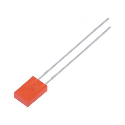 HLMP-S201; LED; rectangular; 5.46x2.23x8mm; red; 3.8÷7.5mcd; 110°; Front: flat; BROADCOM (AVAGO) HLMP-S201; LED; rectangular; 5.46x2.23x8mm; red; 3.8÷7.5mcd; 110°; Front: flat; BROADCOM (AVAGO)