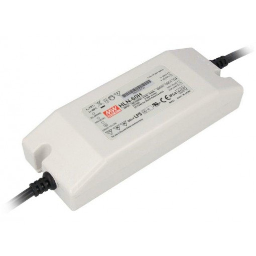 HLN-60H-48B; Power supply: switched-mode; LED; 62.4W; 48VDC; 44÷53VDC; 1.3A; MEAN WELL