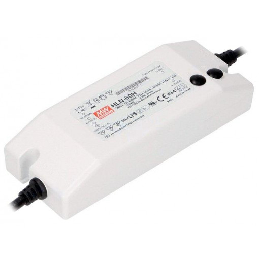 HLN-60H-54A; Power supply: switched-mode; LED; 62.1W; 54VDC; 49÷58VDC; IP64; MEAN WELL