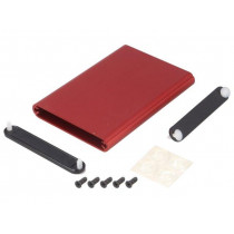 1455A1002RD; Enclosure: with panel; 1455; X: 70mm; Y: 100mm; Z: 12mm; aluminium; HAMMOND 1455A1002RD; Enclosure: with panel; 1455; X: 70mm; Y: 100mm; Z: 12mm; aluminium; HAMMOND