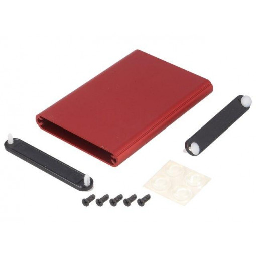 1455A1002RD; Enclosure: with panel; 1455; X: 70mm; Y: 100mm; Z: 12mm; aluminium; HAMMOND 1455A1002RD; Enclosure: with panel; 1455; X: 70mm; Y: 100mm; Z: 12mm; aluminium; HAMMOND