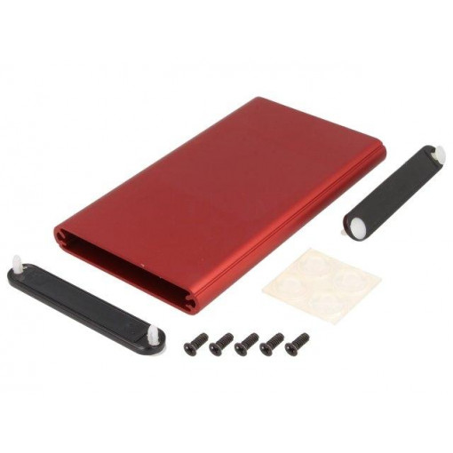 1455A1202RD; Enclosure: with panel; 1455; X: 70mm; Y: 120mm; Z: 12mm; aluminium; HAMMOND 1455A1202RD; Enclosure: with panel; 1455; X: 70mm; Y: 120mm; Z: 12mm; aluminium; HAMMOND