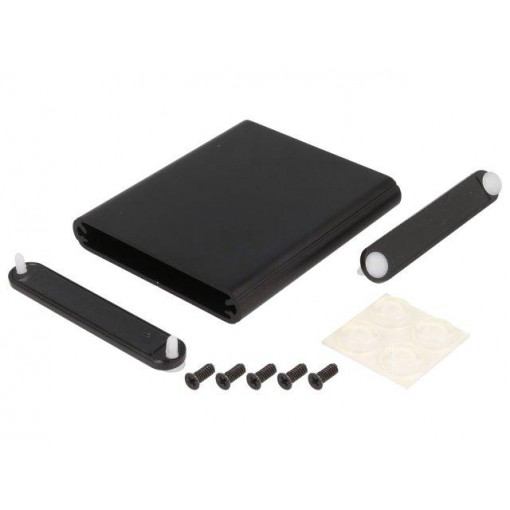 1455A802BK; Enclosure: with panel; 1455; X: 70mm; Y: 80mm; Z: 12mm; aluminium; HAMMOND 1455A802BK; Enclosure: with panel; 1455; X: 70mm; Y: 80mm; Z: 12mm; aluminium; HAMMOND