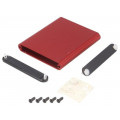 1455A802RD; Enclosure: with panel; 1455; X: 70mm; Y: 80mm; Z: 12mm; aluminium; red; HAMMOND 1455A802RD; Enclosure: with panel; 1455; X: 70mm; Y: 80mm; Z: 12mm; aluminium; red; HAMMOND