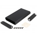 1455B1202BK; Enclosure: with panel; 1455; X: 72mm; Y: 120mm; Z: 19mm; aluminium; HAMMOND 1455B1202BK; Enclosure: with panel; 1455; X: 72mm; Y: 120mm; Z: 19mm; aluminium; HAMMOND