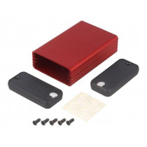 1455C802RD; Enclosure: with panel; 1455; X: 54mm; Y: 80mm; Z: 23mm; aluminium; red; HAMMOND