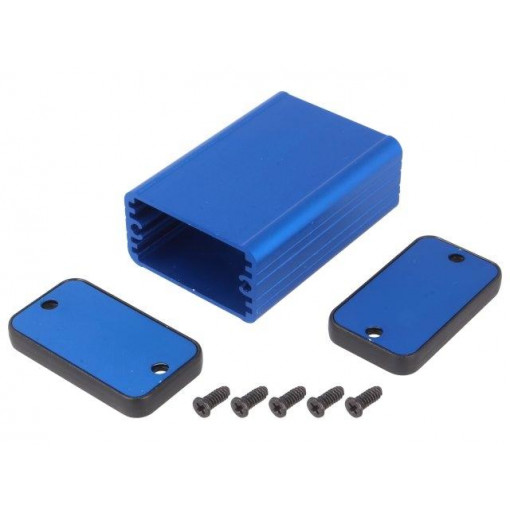 1455D601BU; Enclosure: with panel; 1455; X: 45mm; Y: 25mm; Z: 60mm; aluminium; HAMMOND