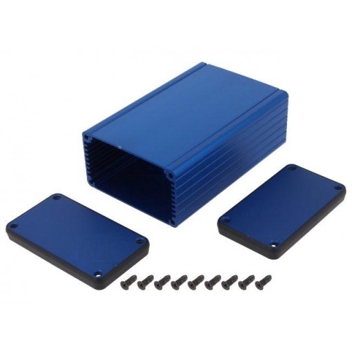 1455K1201BU; Enclosure: with panel; 1455; X: 78mm; Y: 120mm; Z: 43mm; aluminium; HAMMOND