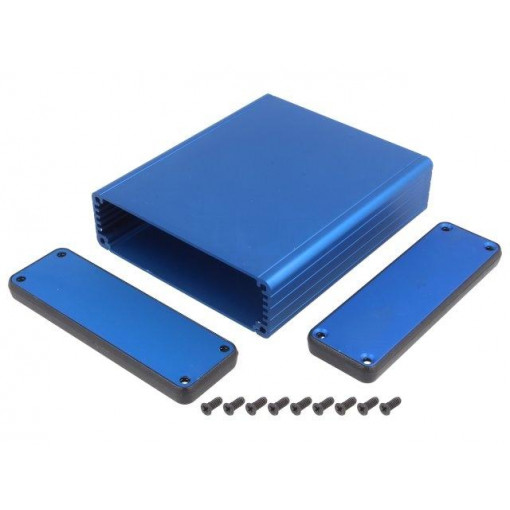 1455L1201BU; Enclosure: with panel; 1455; X: 103mm; Y: 120mm; Z: 30mm; aluminium; HAMMOND