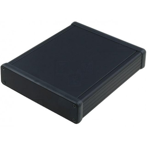 1455P1601BK; Enclosure: with panel; 1455; X: 125mm; Y: 160mm; Z: 30mm; aluminium; HAMMOND