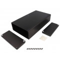 1455Q2201BK; Enclosure: with panel; 1455; X: 125mm; Y: 220mm; Z: 51mm; aluminium; HAMMOND 1455Q2201BK; Enclosure: with panel; 1455; X: 125mm; Y: 220mm; Z: 51mm; aluminium; HAMMOND
