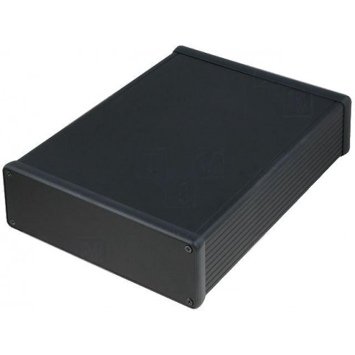1455T2201BK; Enclosure: with panel; 1455; X: 165mm; Y: 220mm; Z: 51mm; aluminium; HAMMOND