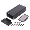1457C1202EBK; Enclosure: shielding; X: 59mm; Y: 120mm; Z: 31mm; aluminium; black; HAMMOND 1457C1202EBK; Enclosure: shielding; X: 59mm; Y: 120mm; Z: 31mm; aluminium; black; HAMMOND