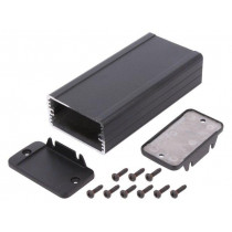 1457C1202EBK; Enclosure: shielding; X: 59mm; Y: 120mm; Z: 31mm; aluminium; black; HAMMOND