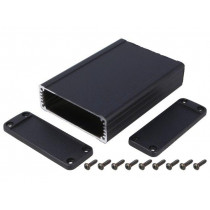 1457J1201EBK; Enclosure: shielding; X: 84mm; Y: 120mm; Z: 28mm; aluminium; black; HAMMOND