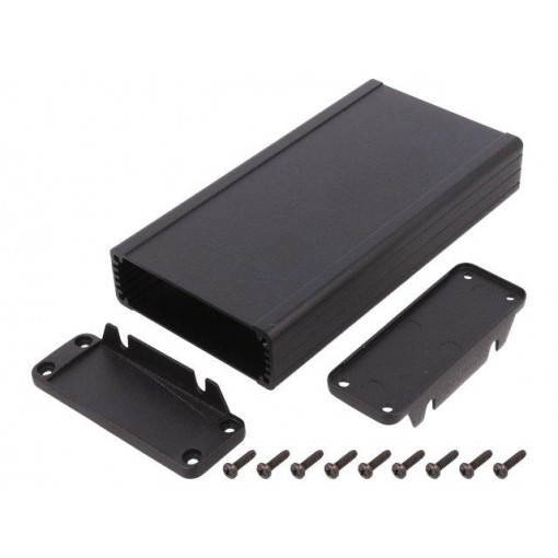 1457J1602BK; Enclosure: with panel; with fixing lugs; 1457; X: 84mm; Y: 160mm; HAMMOND