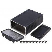 1457K1202EBK; Enclosure: shielding; X: 84mm; Y: 120mm; Z: 44mm; aluminium; black; HAMMOND