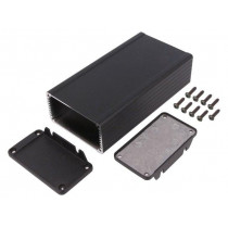 1457K1602EBK; Enclosure: shielding; X: 84mm; Y: 160mm; Z: 44mm; aluminium; black; HAMMOND