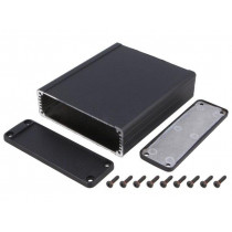 1457L1201EBK; Enclosure: shielding; X: 104mm; Y: 120mm; Z: 32mm; aluminium; black; HAMMOND
