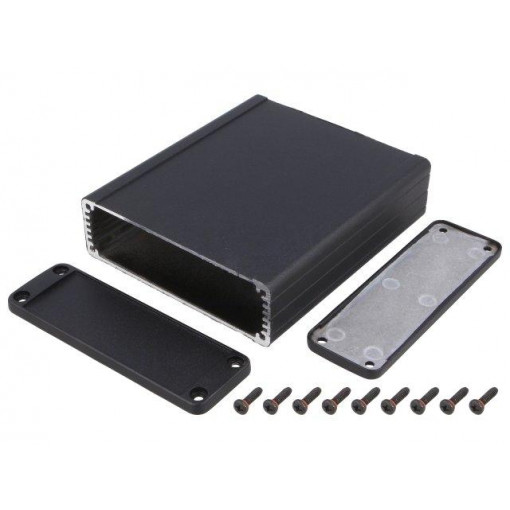 1457L1201EBK; Enclosure: shielding; X: 104mm; Y: 120mm; Z: 32mm; aluminium; black; HAMMOND